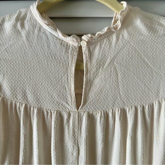A New Day Women’s Small High Neck Peasant Top Off White - Picture 5 of 10